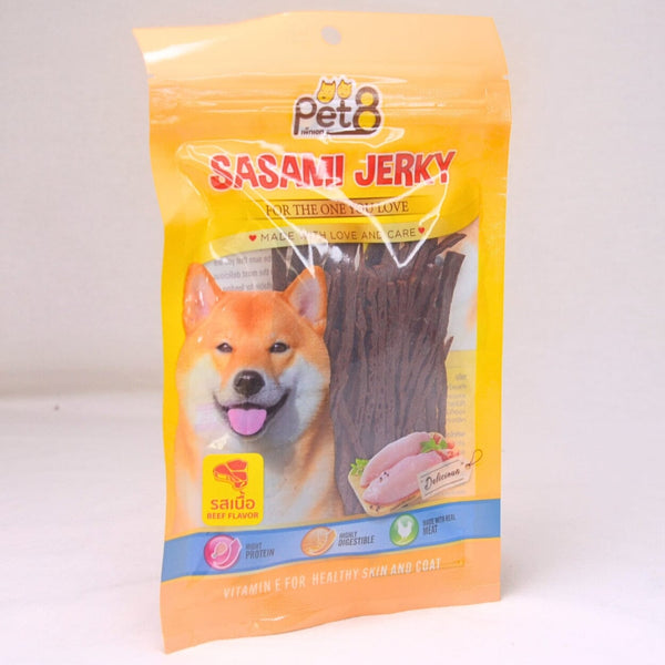 PET8 Snack Anjing Dog Snack Chicken Strip Bite Beef 45g no type Tidak ada merek 