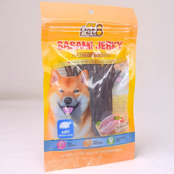 PET8 Snack Anjing Dog Snack Chicken Strip Bite Chicken 45g no type Tidak ada merek 