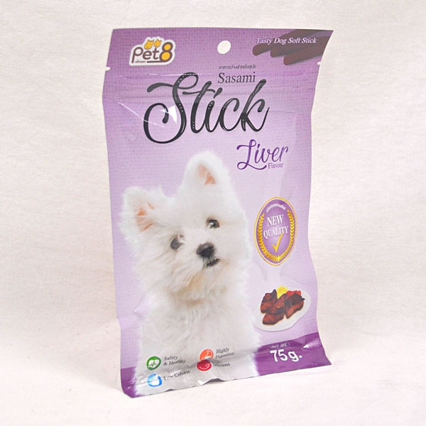 PET8 Snack Anjing Sasami Stick Liver French 75gr no type Tidak ada merek 