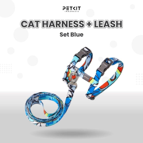 PETKIT Harness Kucing Cat Harness Leash Blue no type Tidak ada merek 