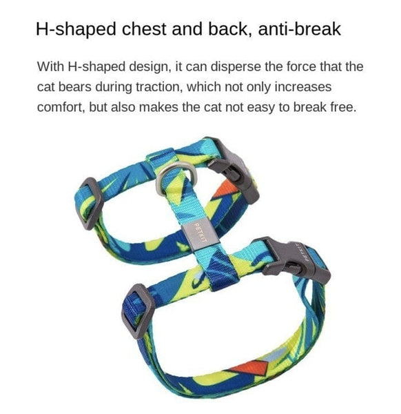 PETKIT Harness Kucing Cat Harness Leash Blue no type Tidak ada merek 