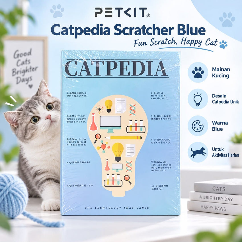 PETKIT Mainan Kucing Catpedia Scratcher Blue no type Tidak ada merek 
