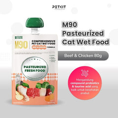 PETKIT Makanan Kucing Cat Wet Food M90 Pasteurized Beef and Chicken 80g no type Petkit 