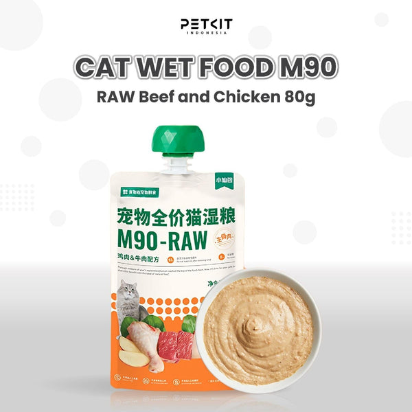 PETKIT Makanan Kucing Wet Food M90 Raw Beef and Chicken 80gr Cat Food Wet PETKIT 