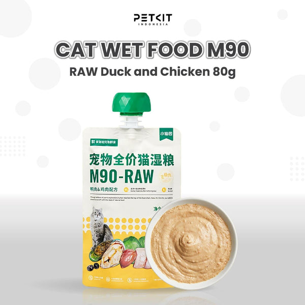 PETKIT Makanan Kucing Wet Food M90 Raw Duck and Chicken 80gr Cat Food Wet PETKIT 