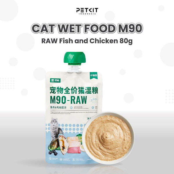 PETKIT Makanan Kucing Wet Food M90 Raw Fish and Chicken 80gr Cat Food Wet PETKIT 