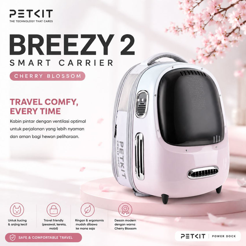 PETKIT Pet Bag Breezy 2 Smart Carrier Cherry Blossom no type Tidak ada merek 