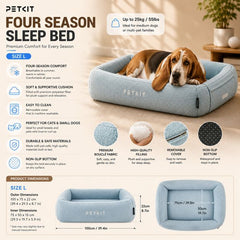 PETKIT Pet Bed Four Season Sleep Bed Large Pet Bed Tidak ada merek 
