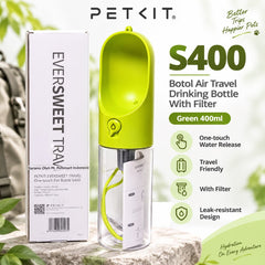 PETKIT S400 Botol Air Travel Drinking Bottle With Filter Green 400ml no type Tidak ada merek 