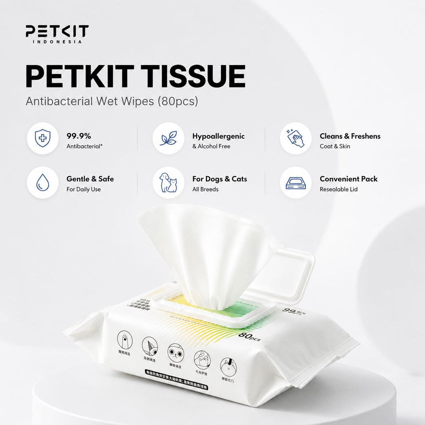 PETKIT Tissue Basah Antibacterial Wet Wipes 80pcs no type Tidak ada merek 