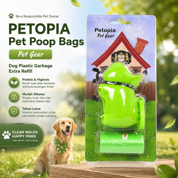 PETOPIA Pet Poop Bags Pet Gear Dog Plastic Garbage Extra Refill no type Tidak ada merek 