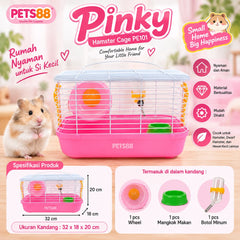 PETS88 Kandang Hamster PE101 Hamster Cage Pinky no type Tidak ada merek 