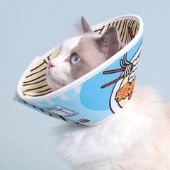 PURLAB Kalung Kucing Pelindung Elizabethan Collar Ramen Pet Collar and Leash Pur Lab 