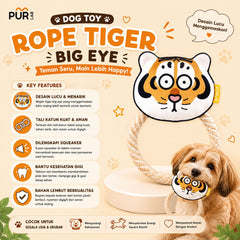 PURLAB Mainan Anjing Dog Toy Rope Tiger Big Eye no type Tidak ada merek 