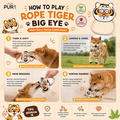 PURLAB Mainan Anjing Dog Toy Rope Tiger Big Eye no type Tidak ada merek 