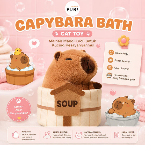 PURLAB Mainan Kucing Capybara Bath Cat Toy no type Tidak ada merek 