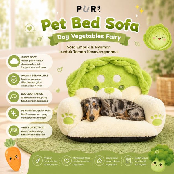 PURLAB Pet Bed Sofa Dog Vegetables Fairy Pet Bed NoBrand 