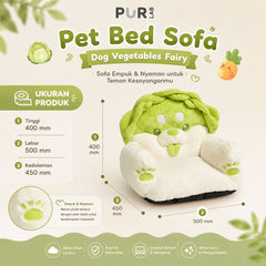 PURLAB Pet Bed Sofa Dog Vegetables Fairy Pet Bed NoBrand 