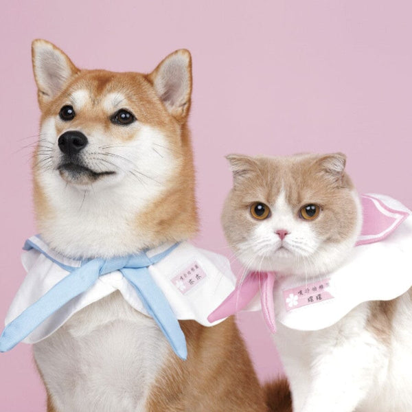 PURLAB Pet Scarf School Uniform Pink Pet Fashion Pur Lab 