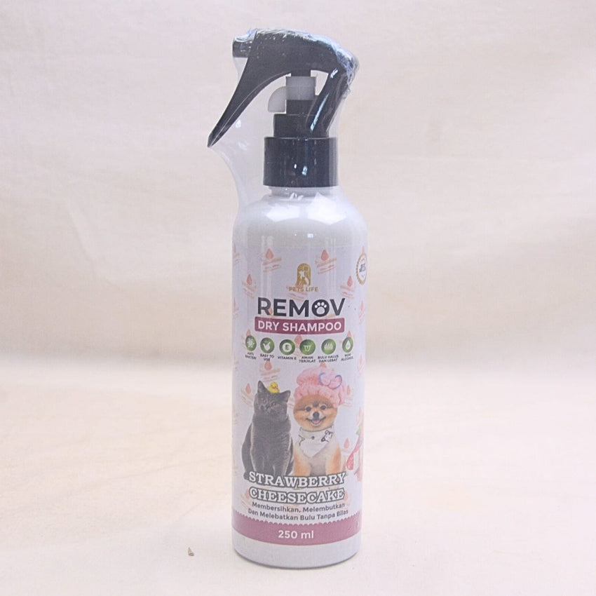 REMOV Dry Shampoo Strawberry Cheesecake 250ml Grooming Shampoo and Conditioner Remov 