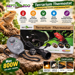 REPTIZOO Aksesories Kandang Reptil Terrarium Thermostat Reptile Habitat Supplies Tidak ada merek 