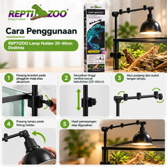 REPTIZOO Aksesories Rumah Lampu Light Bracket 20-60cm Desktop no type Tidak ada merek 