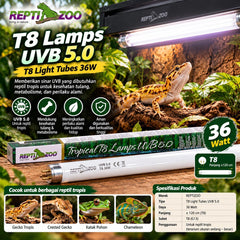 REPTIZOO Lampu Reptil UVB5.0 T8 Light tubes 36W 120cm no type Tidak ada merek 