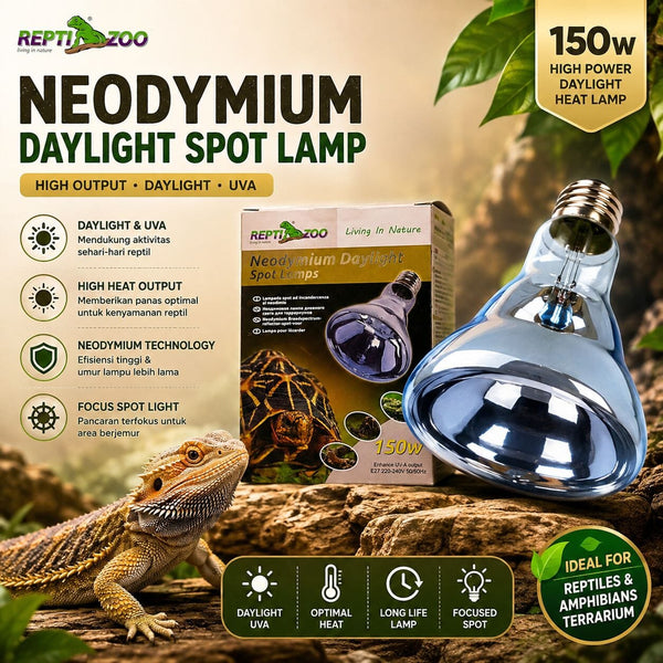 REPTIZOO Neodymium Daylight Spot Lamp 150w no type Tidak ada merek 