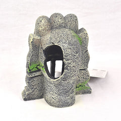 REPTIZOO Tempat Hiding Reptil STATUE Decor Replica ROCK Face 14.2cm no type Tidak ada merek 