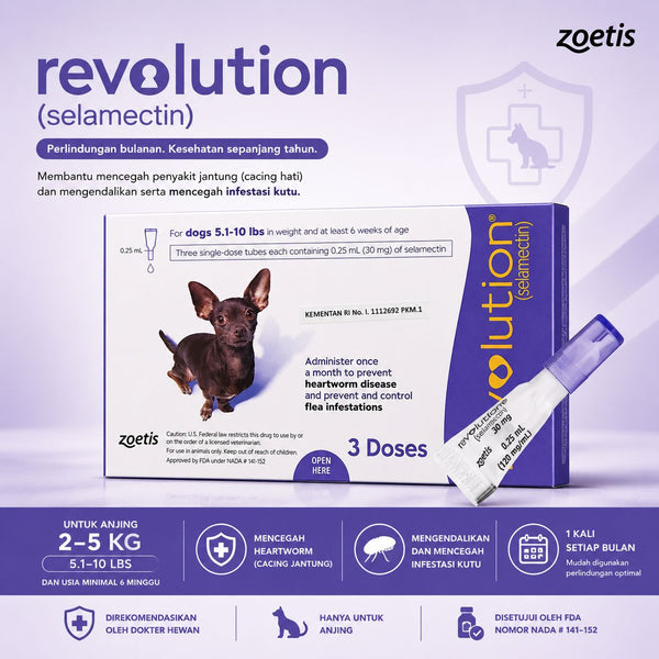 REVOLUTION Obat Kutu Anjing PURPLE 0,25ml 1pcs no type Tidak ada merek 