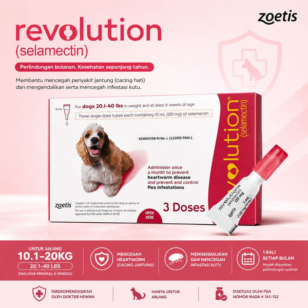 REVOLUTION Obat Kutu Anjing RED 1,0ml 1pcs no type Tidak ada merek 