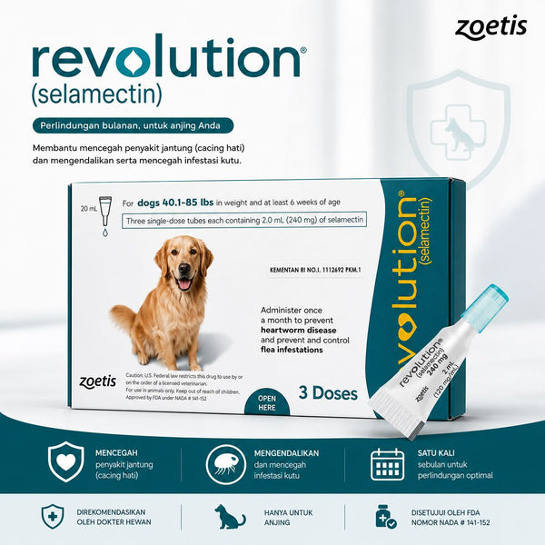 REVOLUTION Obat Kutu Anjing TEAL 2.0ml 1pcs no type Tidak ada merek 