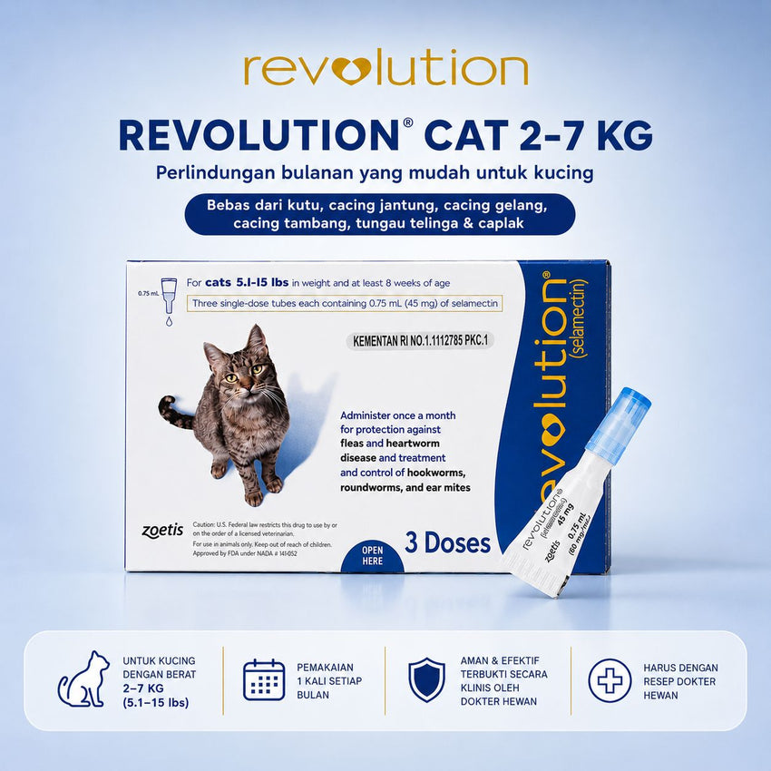 REVOLUTION Obat Kutu Kucing BLUE 0.75ml 1pcs no type Tidak ada merek 