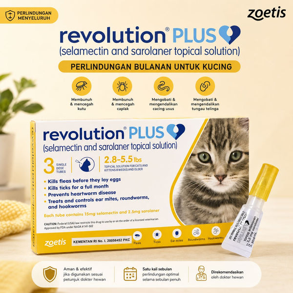 REVOLUTION Obat Kutu Kucing GOLD Plus 0,25ml 1pcs no type Tidak ada merek 
