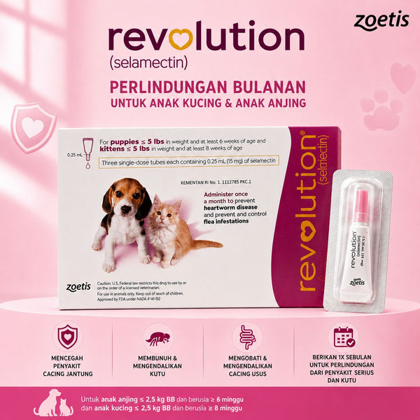 REVOLUTION Obat Kutu MAUVE Puppy Kitten 0,25ml 1pcs no type Tidak ada merek 