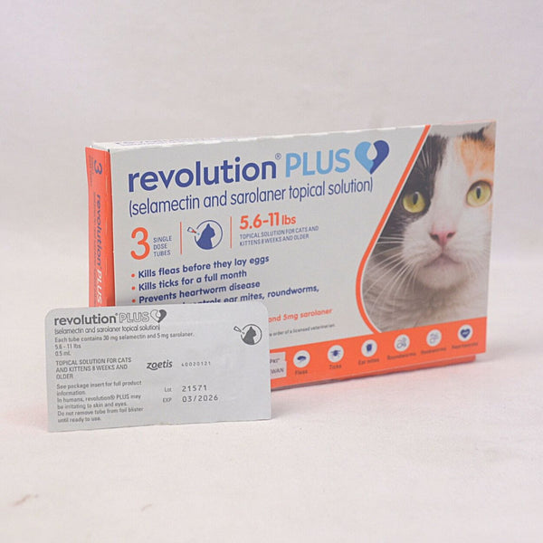 REVOLUTION Plus 0,5ml ORANGE 1pcs Flea Tick Revolution 