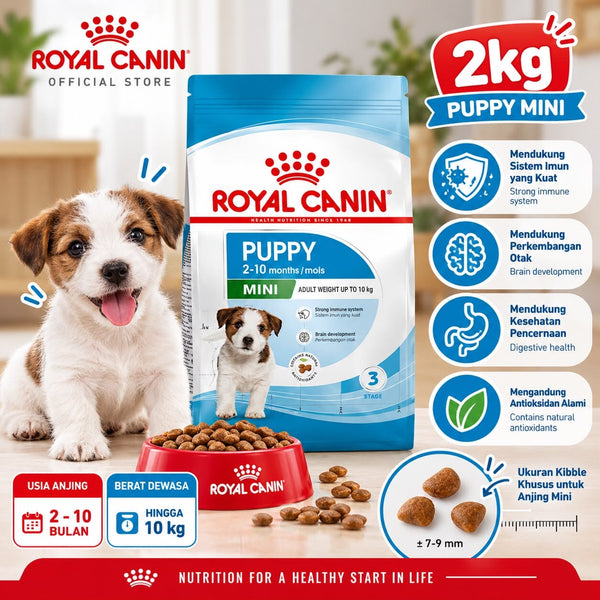 ROYALCANIN Makanan Anjing Anakan Mini Puppy 2kg no type Tidak ada merek 