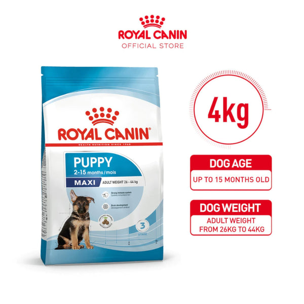 ROYALCANIN Makanan Anjing Maxi PUPPY 4kg no type Tidak ada merek 