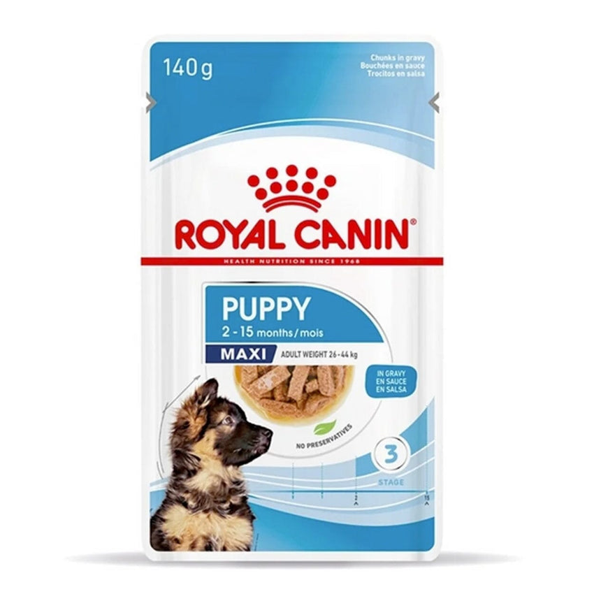 ROYALCANIN Makanan Basah Anjing Maxi Puppy Pouch 140 gr Dog Food Wet Royal Canin 