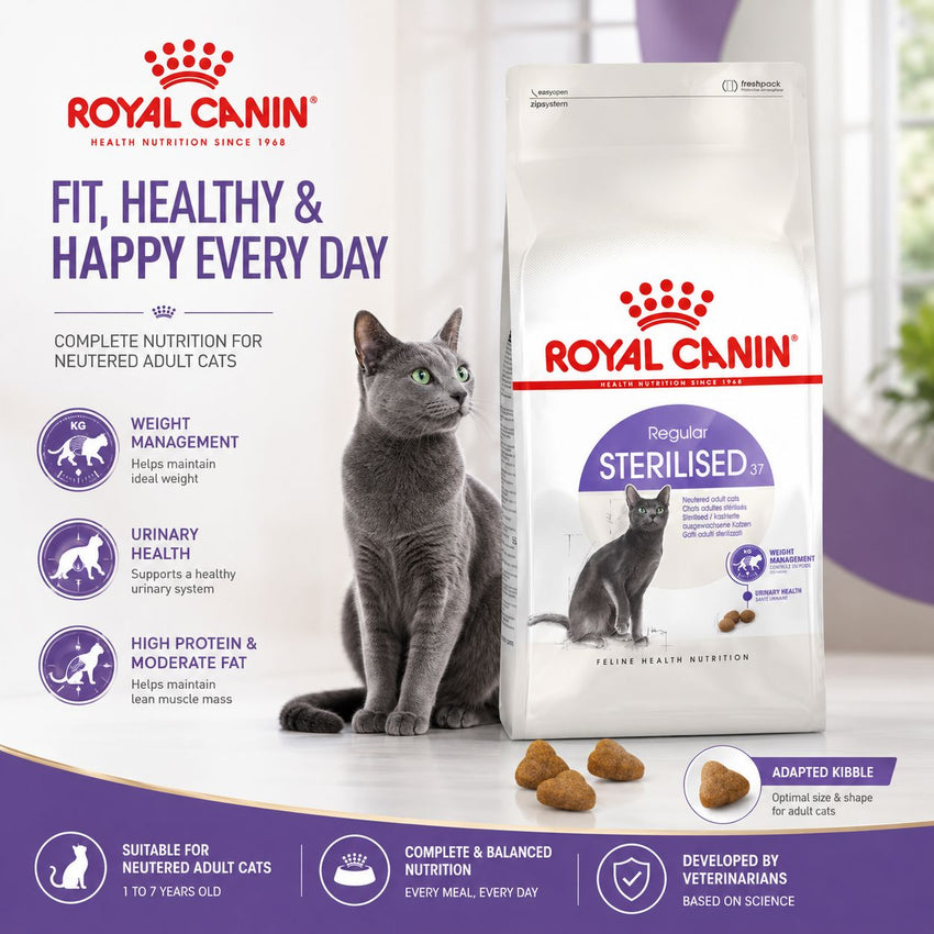 ROYALCANIN Makanan Kucing Cat Food Sterilised 37 2kg no type Tidak ada merek 