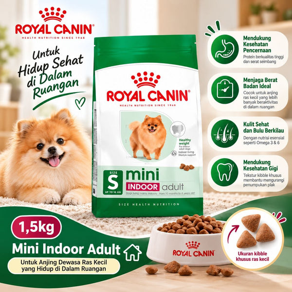 ROYALCANIN Mini Anjing Mini Indoor Adult 1,5kg no type Tidak ada merek 
