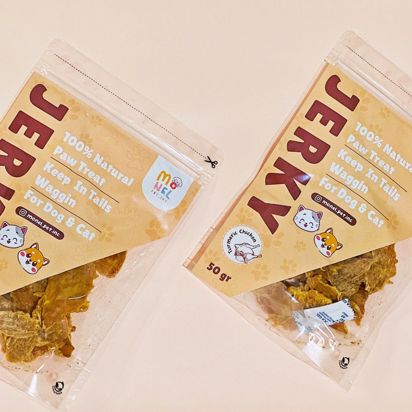 MONELPET Snack Anjing Chicken Turmeric Jerky 50gr