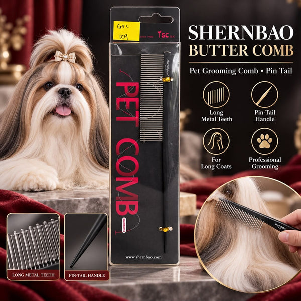 SHERNBAO Sisir Hewan GSC104 Pin Tail Comb Length Of Comb 104mm Grooming Tools Pet Republic Indonesia 