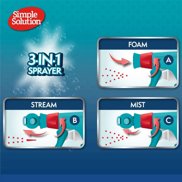 SIMPLESOLUTION Penghilang Bau Dog Extreme Stain And Odor Remover 946ml Dog Sanitation Tidak ada merek 