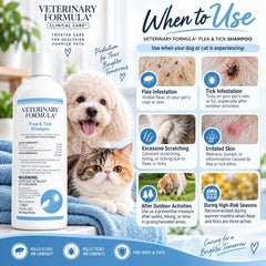 SYNERGYLABS Shampoo Anjing Kutu VFCC Flea Tick Shampoo 16oz Grooming Medicated Care NoBrand 
