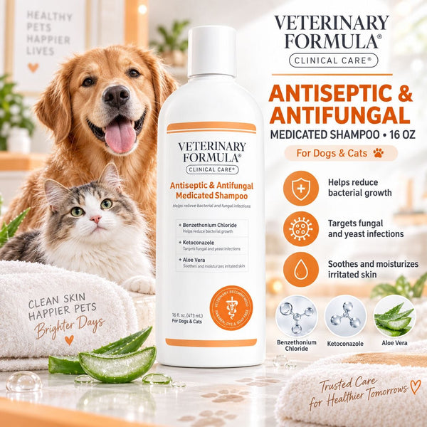 SYNERGYLABS Shampoo Jamur Anjing VFCC Antiseptic Antifungal 16oz Grooming Medicated Care NoBrand 