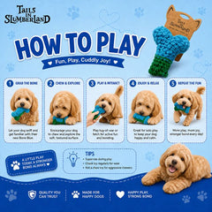 TAILSINSLUMBERLAND Mainan Anjing Bone Blue Dog Toy Tidak ada merek 