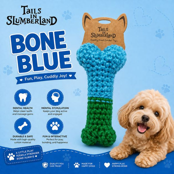TAILSINSLUMBERLAND Mainan Anjing Bone Blue Dog Toy Tidak ada merek 