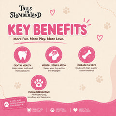 TAILSINSLUMBERLAND Mainan Anjing Bone Pink Dog Toy Tidak ada merek 