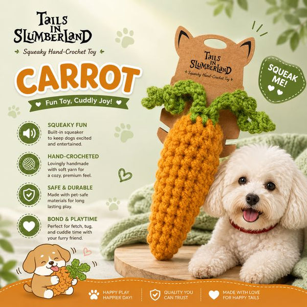 TAILSINSLUMBERLAND Mainan Anjing Carrot Dog Toy Tidak ada merek 